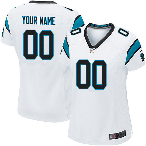 Nike Carolina Panthers Customized White Stitched Women's NFL Jersey